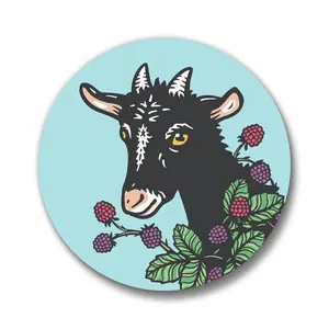 Goat Button Pin