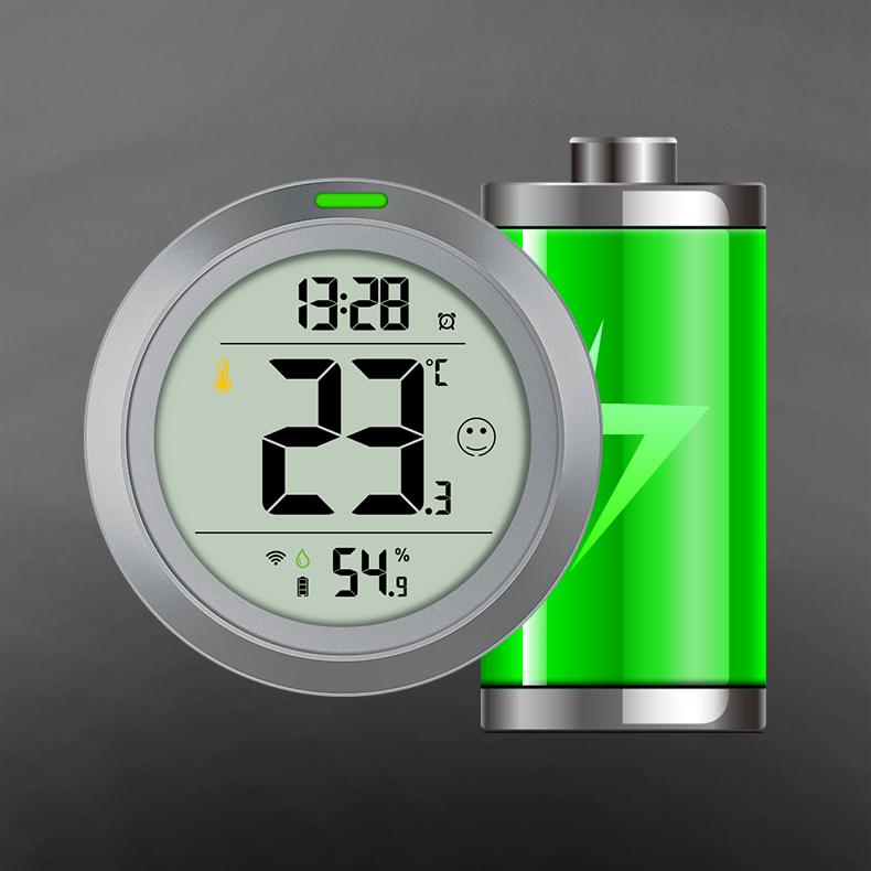 PROTMEX Tuya Wifi Bluetooth Thermometer Hygrometer Date Time Alarm Multifunctional with Smart Life APP Temperature Humidity