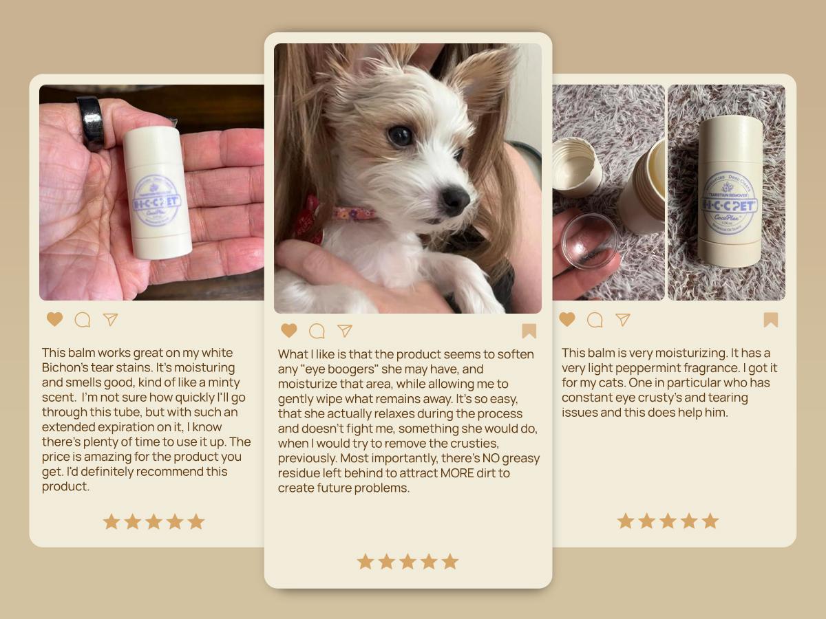 HICC Pet Tear Stain Eye Balm Butter For Dogs gently lifts tear stains Coconut Oil cleanses, soothes, and hydrates the area around your pet's eyes for a brighter comfortable, and stain-free remover, cleaner, grooming products, removal #petlife HICC Pet Tear Stain Eye Balm Butter For Dogs gently lifts tear stains Coconut Oil cleanses, soothes, and hydrates the area around your pet's eyes for a brighter comfortable, and stain-free remover, cleaner, grooming products, removal #petlife