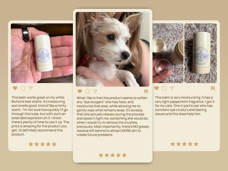 HICC Pet Tear Stain Eye Balm Butter For Dogs  gently lifts tear stains Coconut Oil cleanses, soothes, and hydrates the area around your pet's eyes for a brighter comfortable, and stain-free remover, cleaner, grooming products, removal #petlife