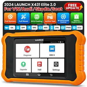 LAUNCH Creader Elite V2.0 for VW Audi Skoda Seat OBD2 Scanner, Full Systems Bi-Directional Scan Tool for VAG Vehicles, All Services Car Code Reader, ECU Coding, AUTO VIN, Fr-ee Update
