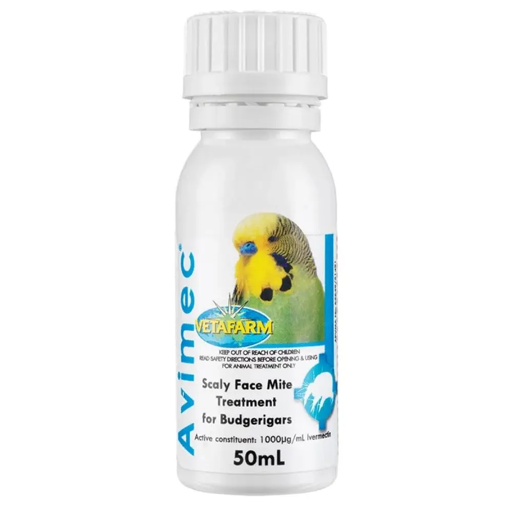 Avimec Treatment for Scaly-Face-Mite for Budgerigars Parakeet 50ml