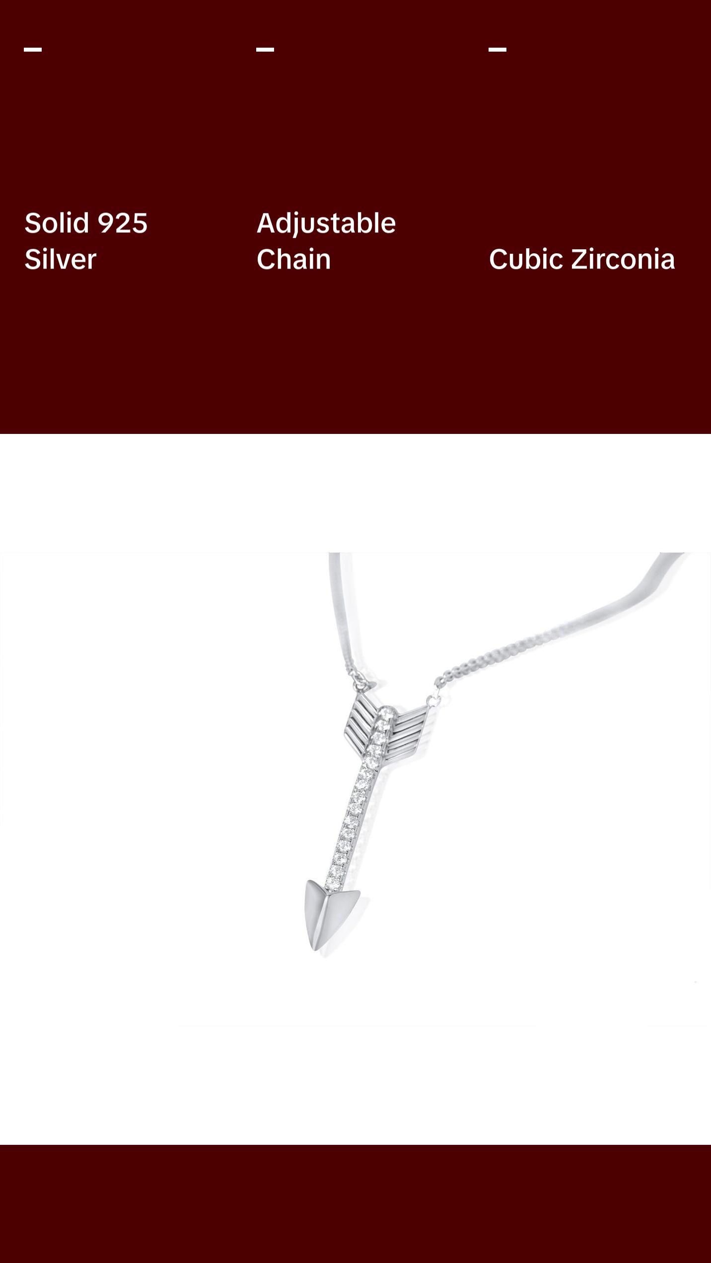 Sterling Silver Arrow Charm Necklace
