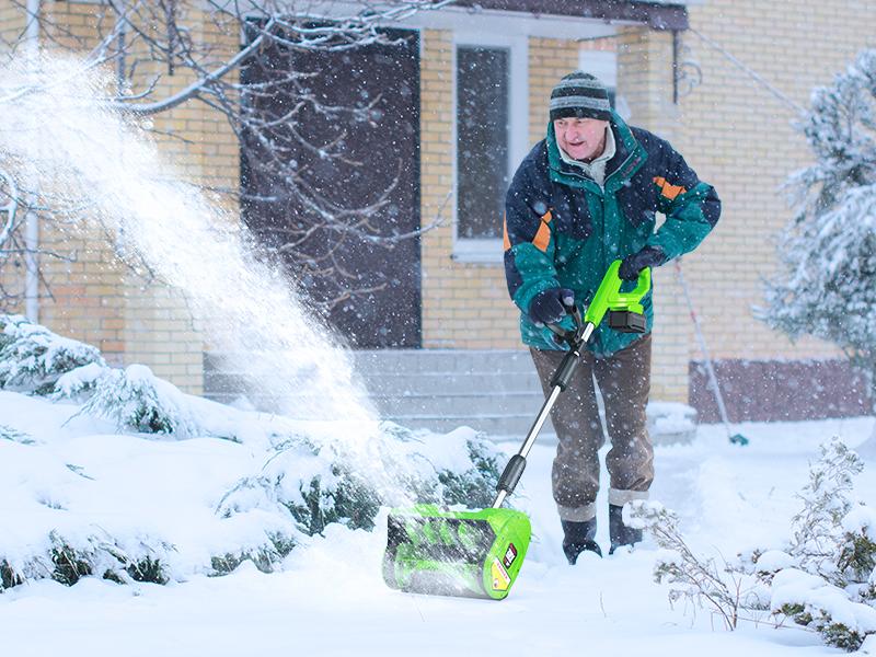 【The Final Sale!】Snow Shovel | ENHULK/Syvio 20V | 12-Inch | 4-Ah Cordless Snow Shovel with Directional Plate & Adjustable Front Ha