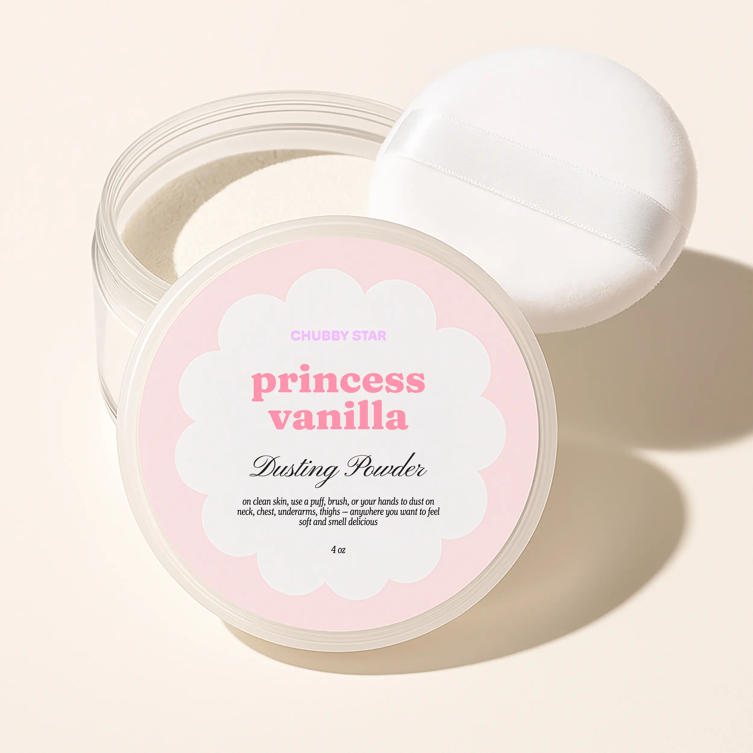 Princess Vanilla Dusting Powder for Body Care - Talc-Free Fragrance Scented Body Powder for Body Fragrance - Fluffy Skin Care Cosmetic Body Care - Vanilla Scent