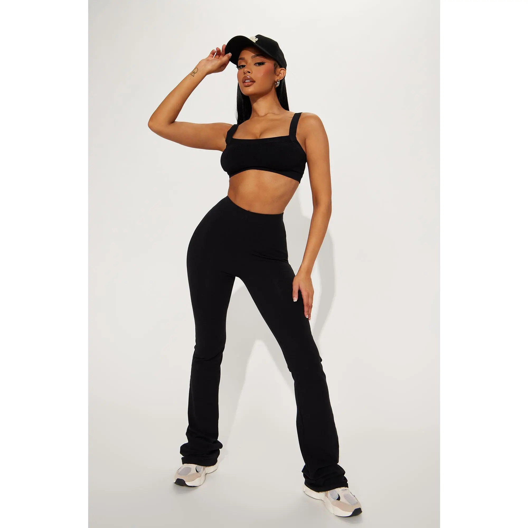 Tall Adriana Flare Pant - Black