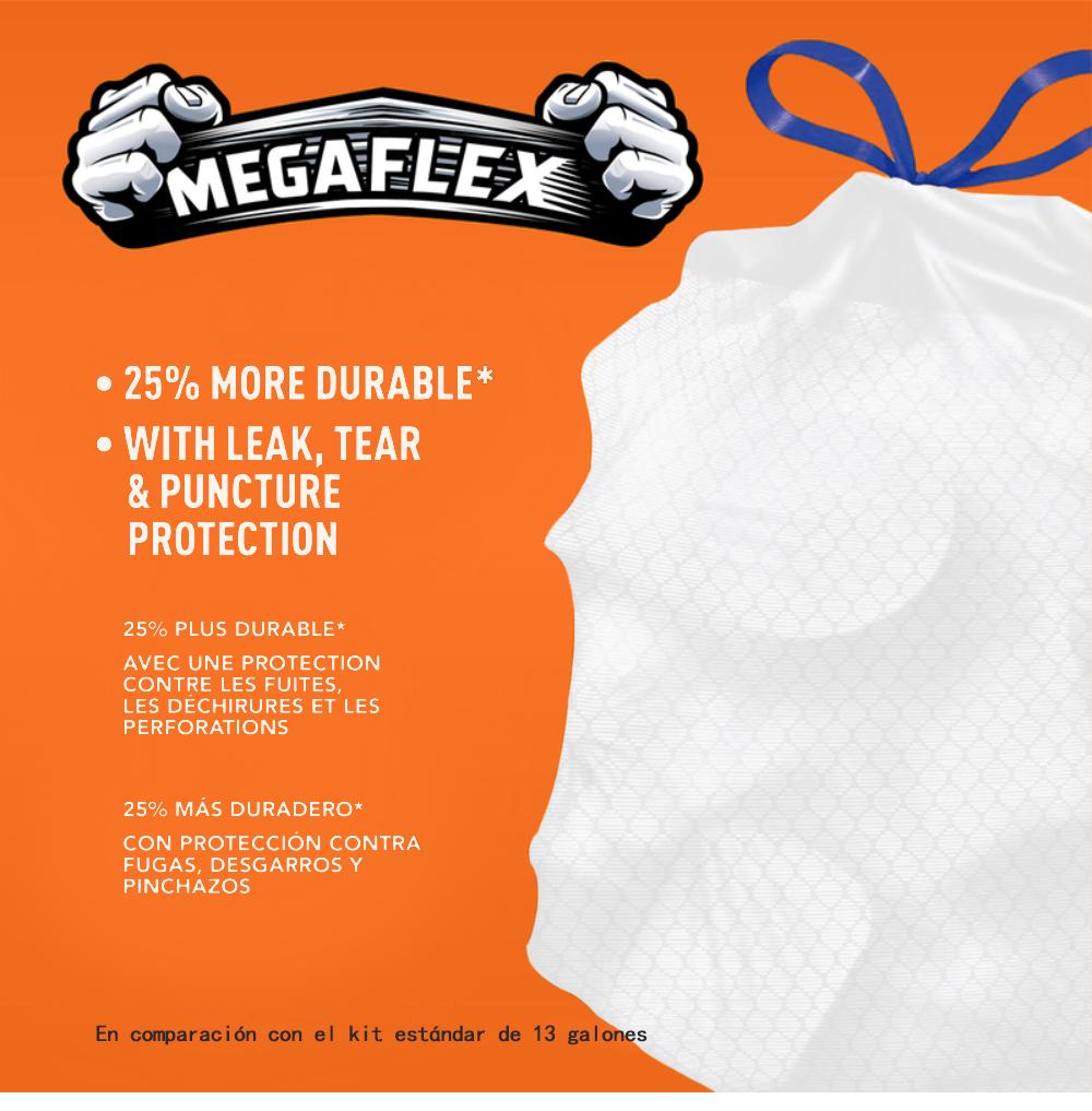 150 Bags 13 Gallon Boxed Disposable Non Tear Garbage Bag Puncture Tear Resistant Trash Bags, ODOR ELIMINATORTECHNOLOGY Kitchen Drawstring Garbage Bags Fresh Clean Scent With Lemon Mint Scent, 150 Count Easy To Usedrawstrings More Durable