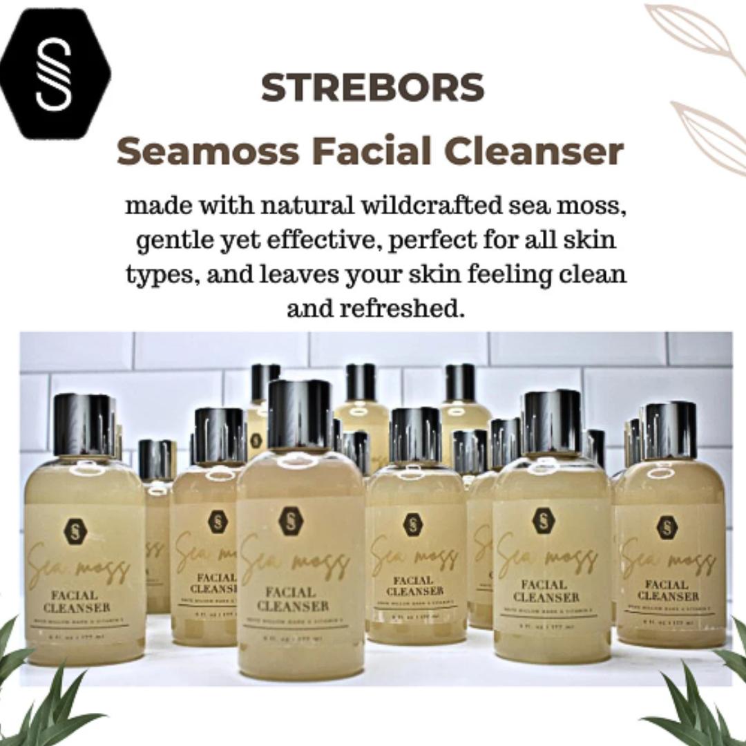Sea Moss Facial Cleanser for all Skin Types, with White Willow Bark Extract for Gentle Exfoliation, Skin Repair, and Cleansing Skincare Exfoliate