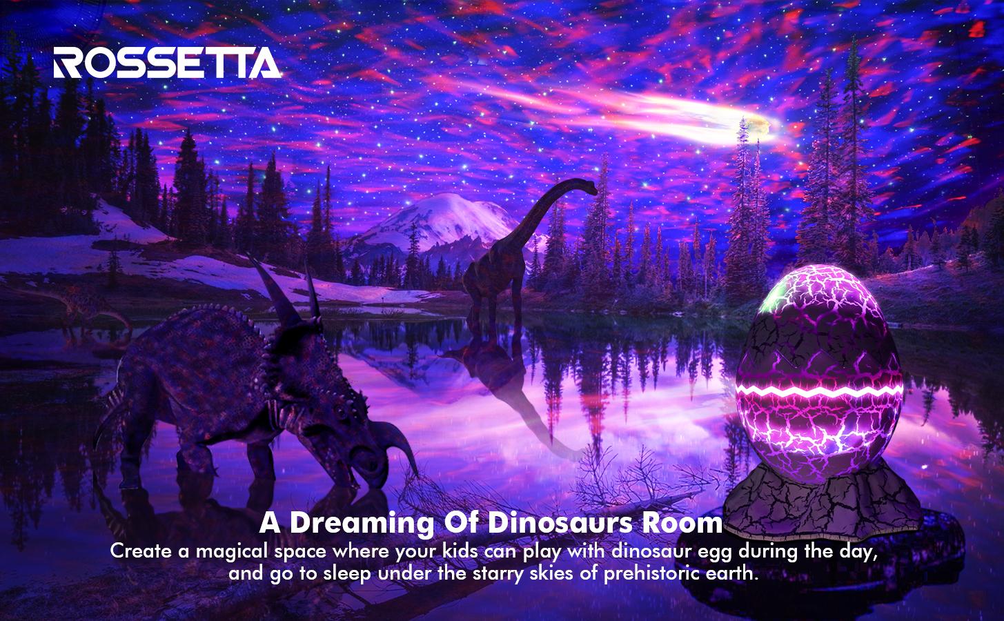 Rossetta Galaxy Projector,APP Control Ceiling LED Lamp with Bluetooth Speaker and White Noise, Night Light for Kids Adults Home Theater, Home decor