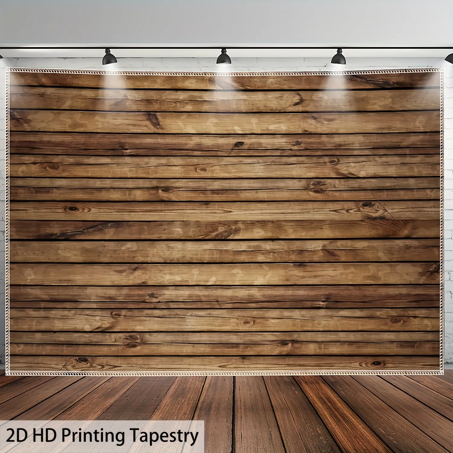 Rustic Wooden Plank Backdrop Tapestry Wall Hanging - Vintage Farmhouse Artwork Print for Cabin Room Decor, Wedding Event Supplies, Love