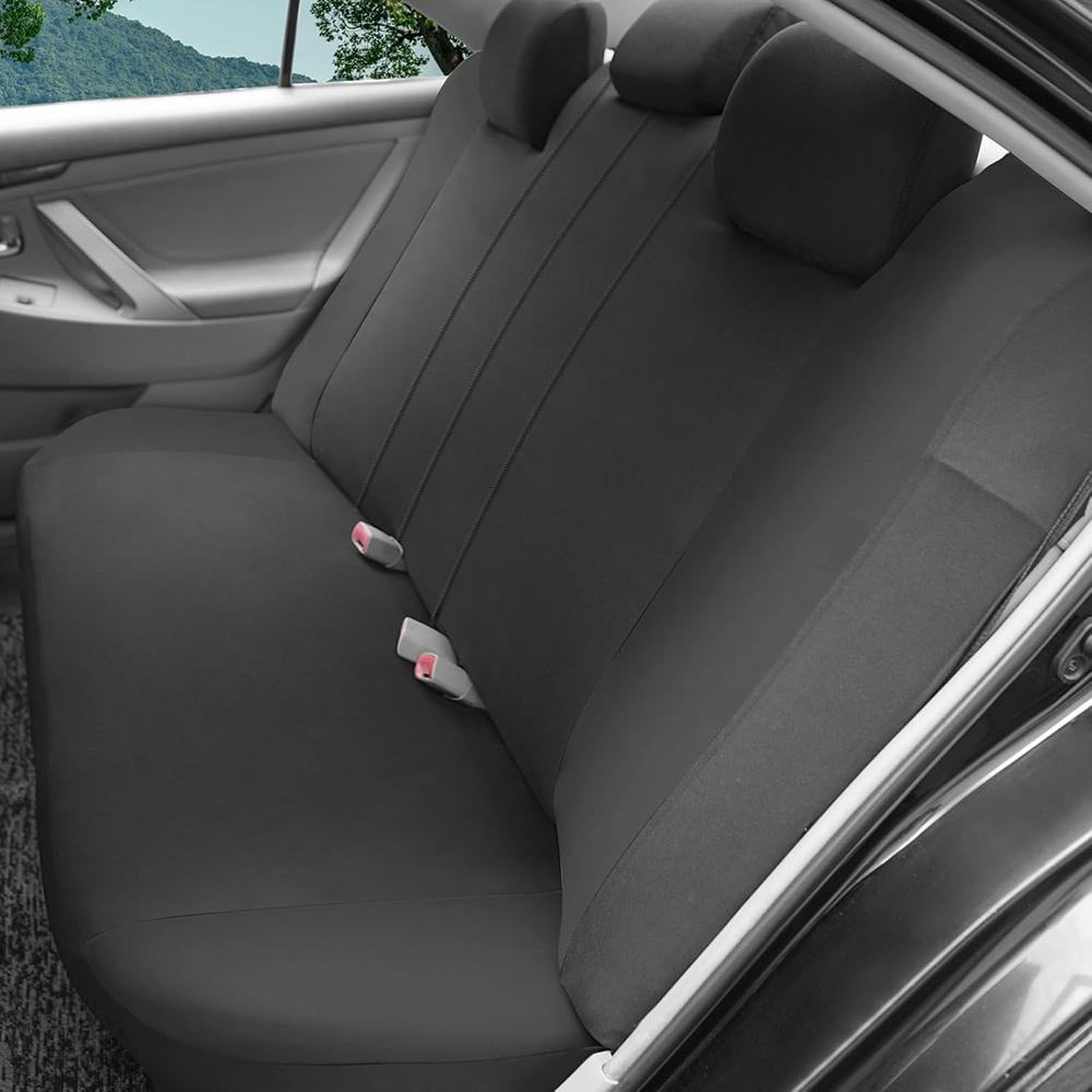 9PCS Car Seat Covers Full Set, Front and Rear Split Bench Seat Covers for Cars, Cushion Mat Pad Universal for Auto Car Vehicle SUV Sedan, Breathable Cloth Non-Slip Vehicle Interior Decoration Accessories