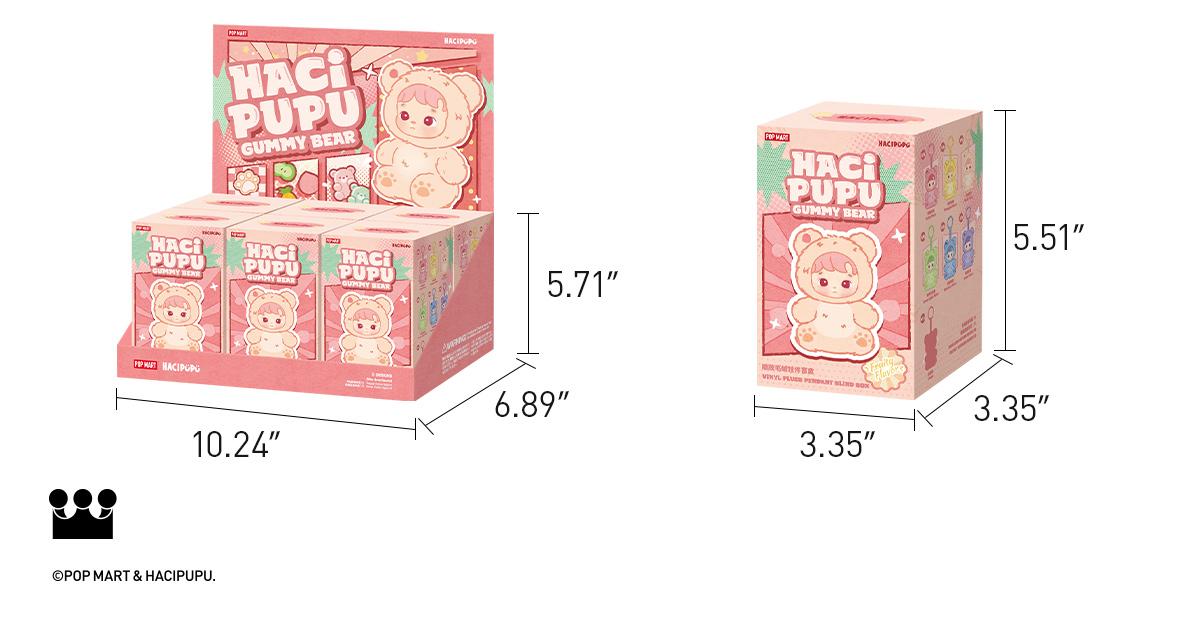 POP MART HACIPUPU Gummy Bear Series-Vinyl Plush Pendant Blind Box POP MART HACIPUPU Gummy Bear Series-Vinyl Plush Pendant Blind Box
