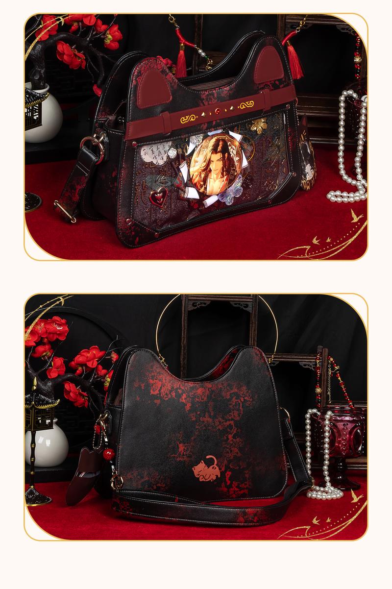 THE JUNCO Original HANAMIZUKI Liu Bian Leather Itabag with Display Board Tote Bag & Crossbody Bag for Women Versatile Shoulder Bag, Work Bag & Everyday Backpack for School & College Women‘s Commuter Gift