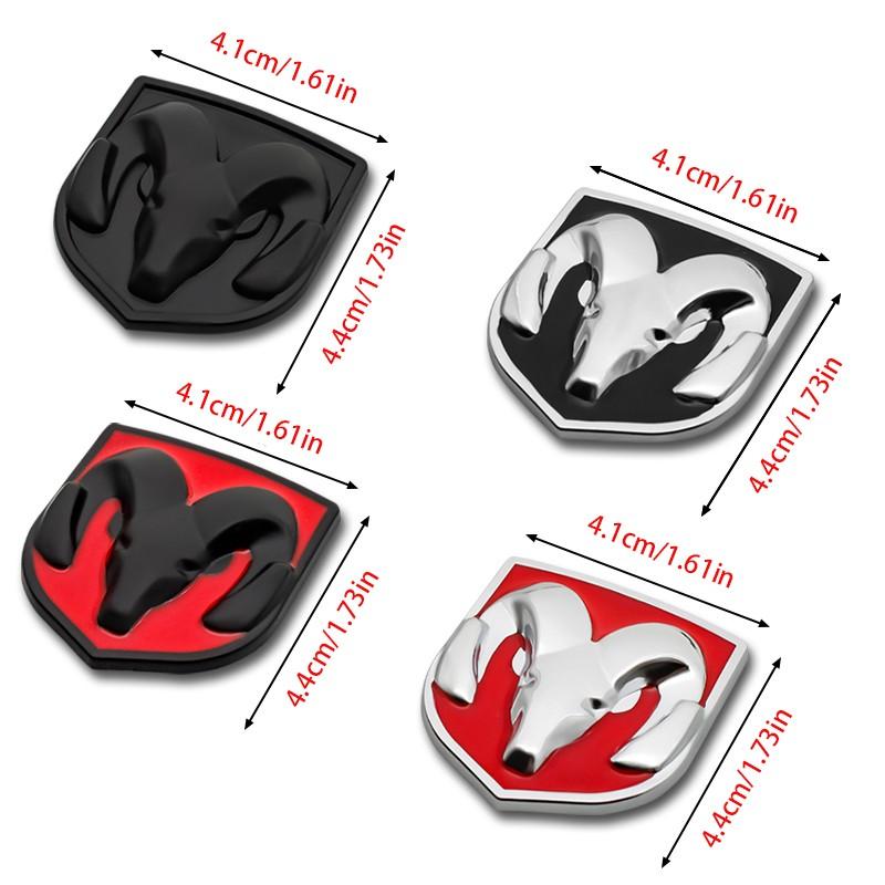 3D Metal Car Sticker RAM Head Emblem Decoration for Dodge RAM Caliber 1500 Caliber Challenger Charger Car Accessories