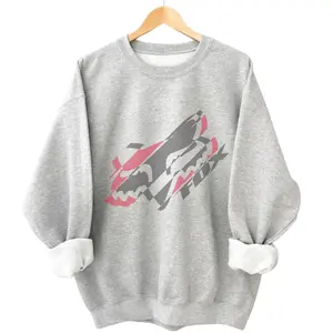 Motocross Fox Racing Sweatshirt, Bold Fox Graphic Streetwear, Action Sport Style Crewneck, Casual Racing Fan Wear, Unisex Outfit, Gift for Him & Her