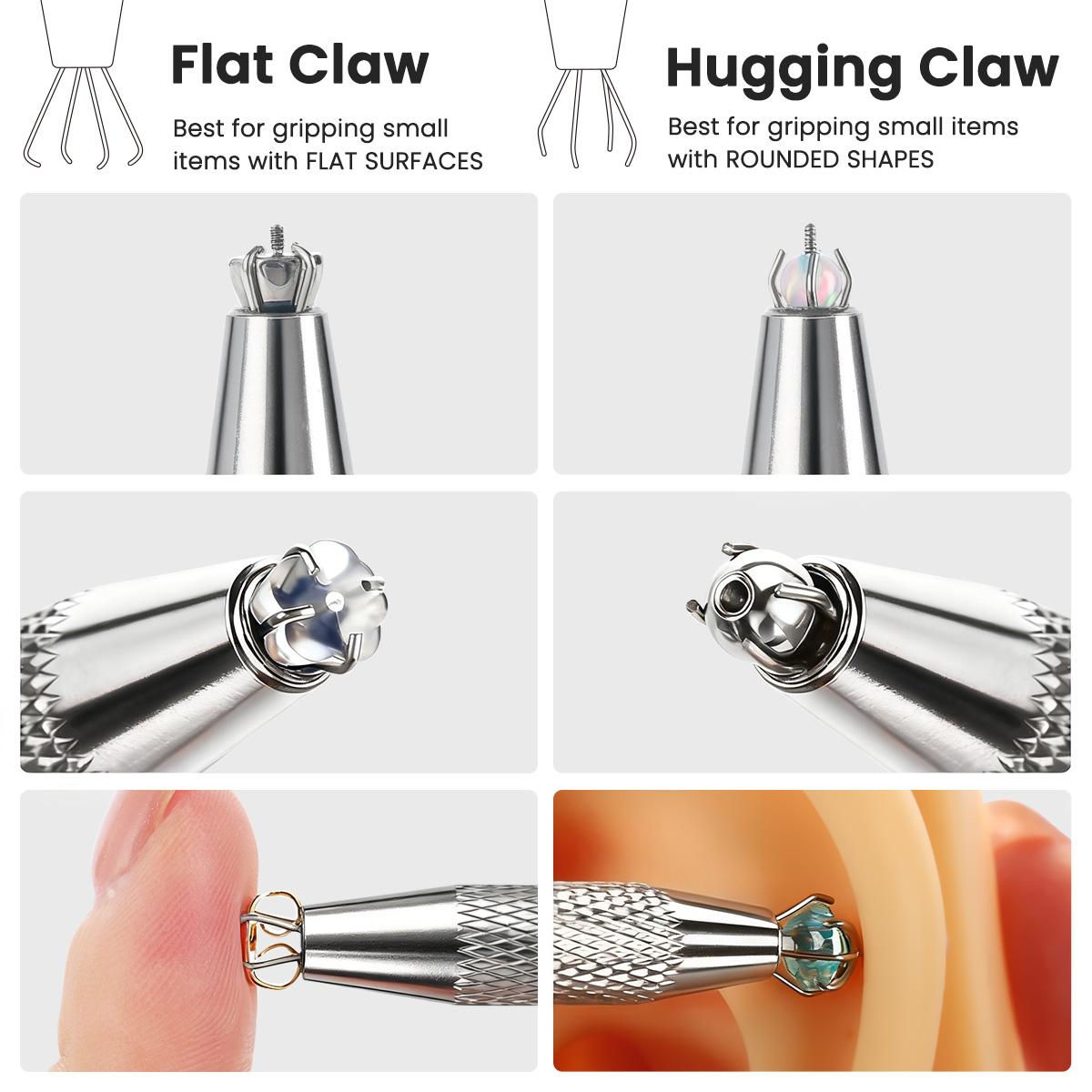 8Pcs Jewelry Changer Kit - 16G/18G/20G Surgical Steel Guide & Bead Gripper - Fits Internally Threaded, Externally Threaded