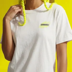 ALNBRANDS Logo Paint T-Shirt by alnbrands 100% Cotton Pre-Shrunk Short Sleeve Unisex Tee with Seamless Rib and Taped Shoulders Tshirt Crewneck