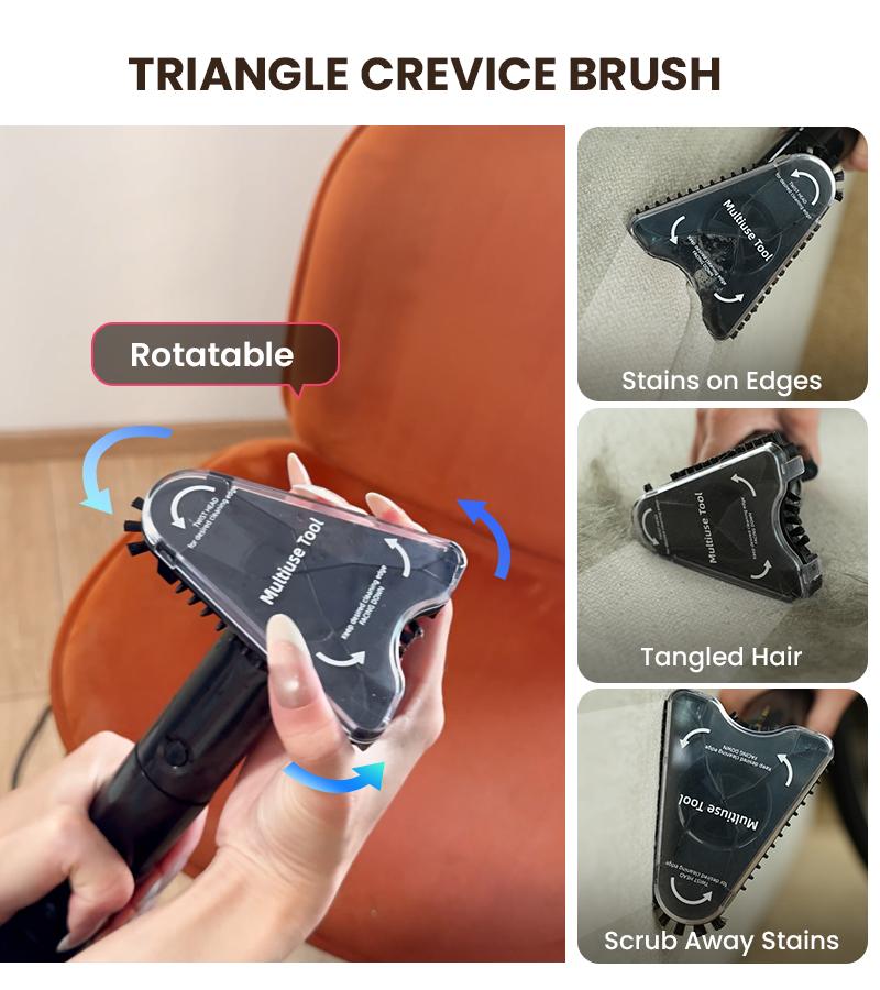 [Springglowup] Upholstery Carpet Vacuum Cleaner, 18KPa Suction Spot Cleaning Machine for Pet Stains, Carpets, Sofa, Car Seats, Mattress, with 3 Multipurpose Cleaning Tools, 6'' Deep Cleaning Brush | Portable 3-in-1 Little Pink C9S