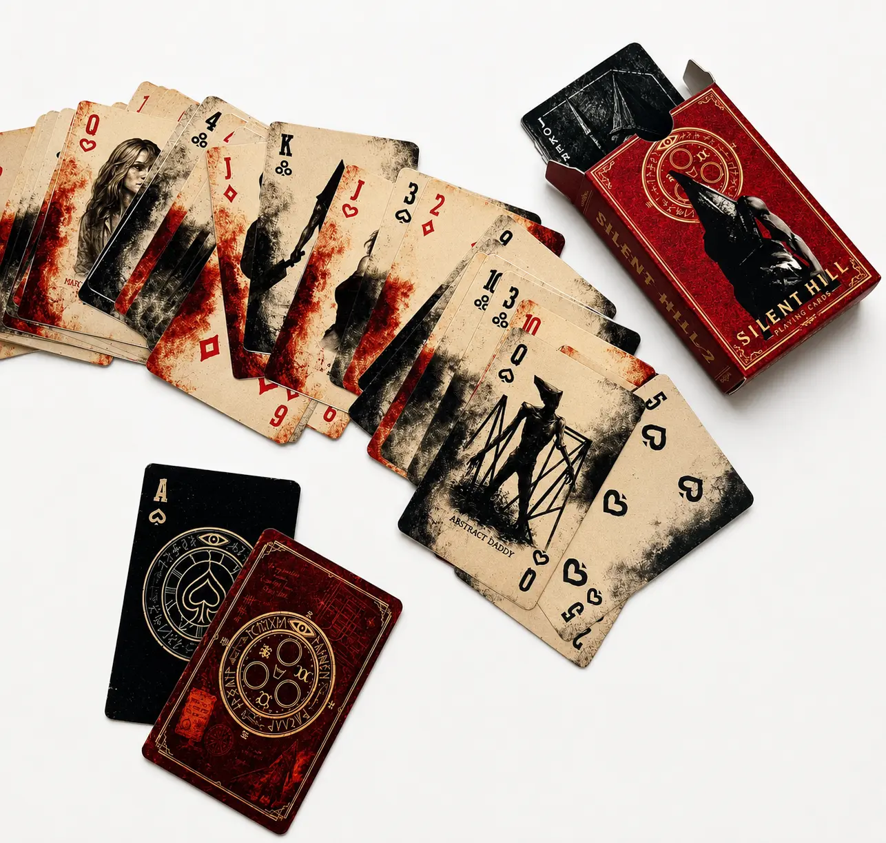 Silent Hill 2 Playing Cards, Retro Horror Video Game 54 Cards Deck Gift for Gamer, Pyramid Head Poker Deck