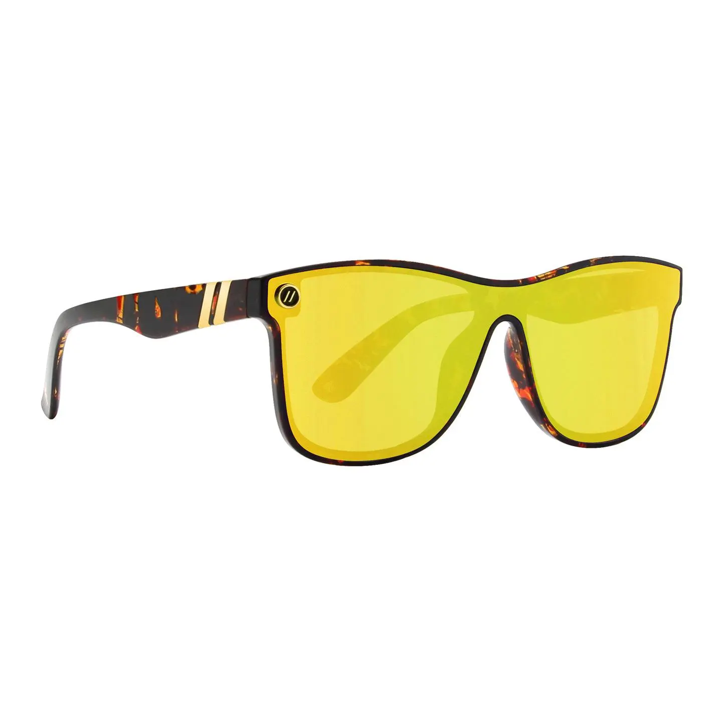Millenia X2 Keen Gold | Blenders Eyewear | Unisex Polarized Gold Mirrored Sunglasses with 100% UV Protection and Gloss Crystal Brown Tortoise Frame
