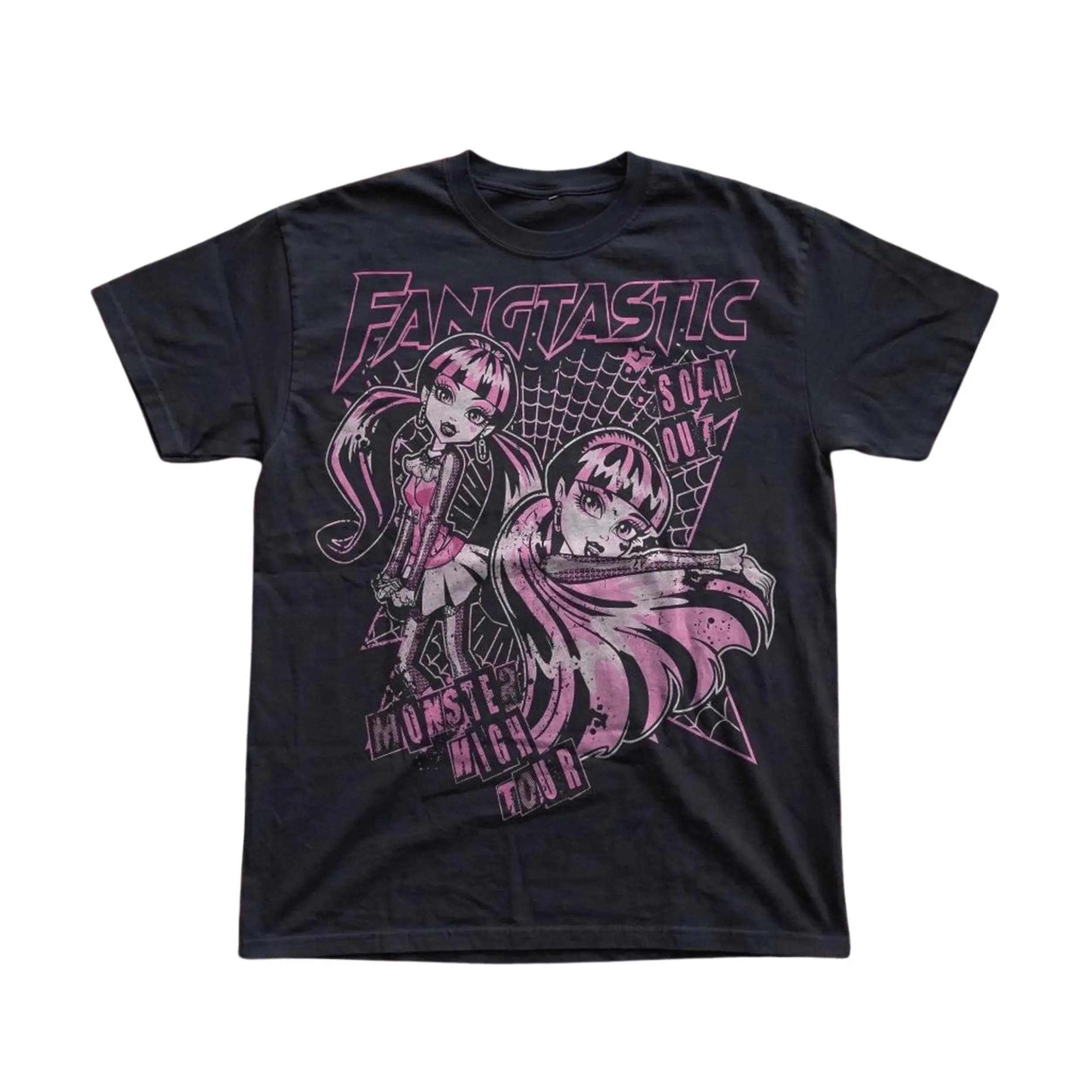 Gildan Men's and Women's T-Shirt, Vintage Monster High Fangtastic Graphic Tee, Retro Aesthetic Shirt, Unisex Gift Manga Anime Shirt, Gothic Grunge Y2K Emo Scene Amity Affliction Style Clothes Menswear Womenswear Streetwear