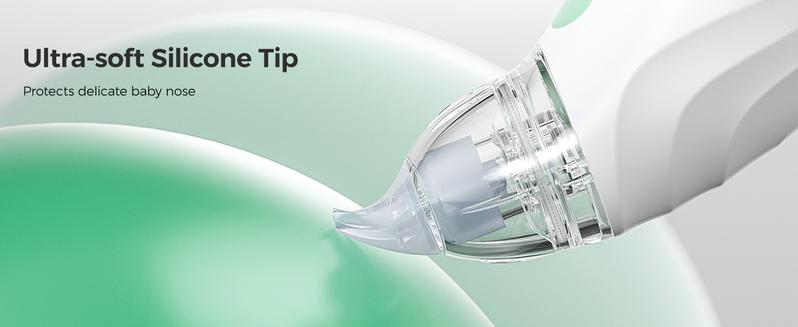 Momcozy Baby Nasal Aspirator, 3 Suction Levels Electric Nasal Aspirator for Baby, Newborn and Toddler, Portable Baby Nose Aspirator with Light Soothing and Music