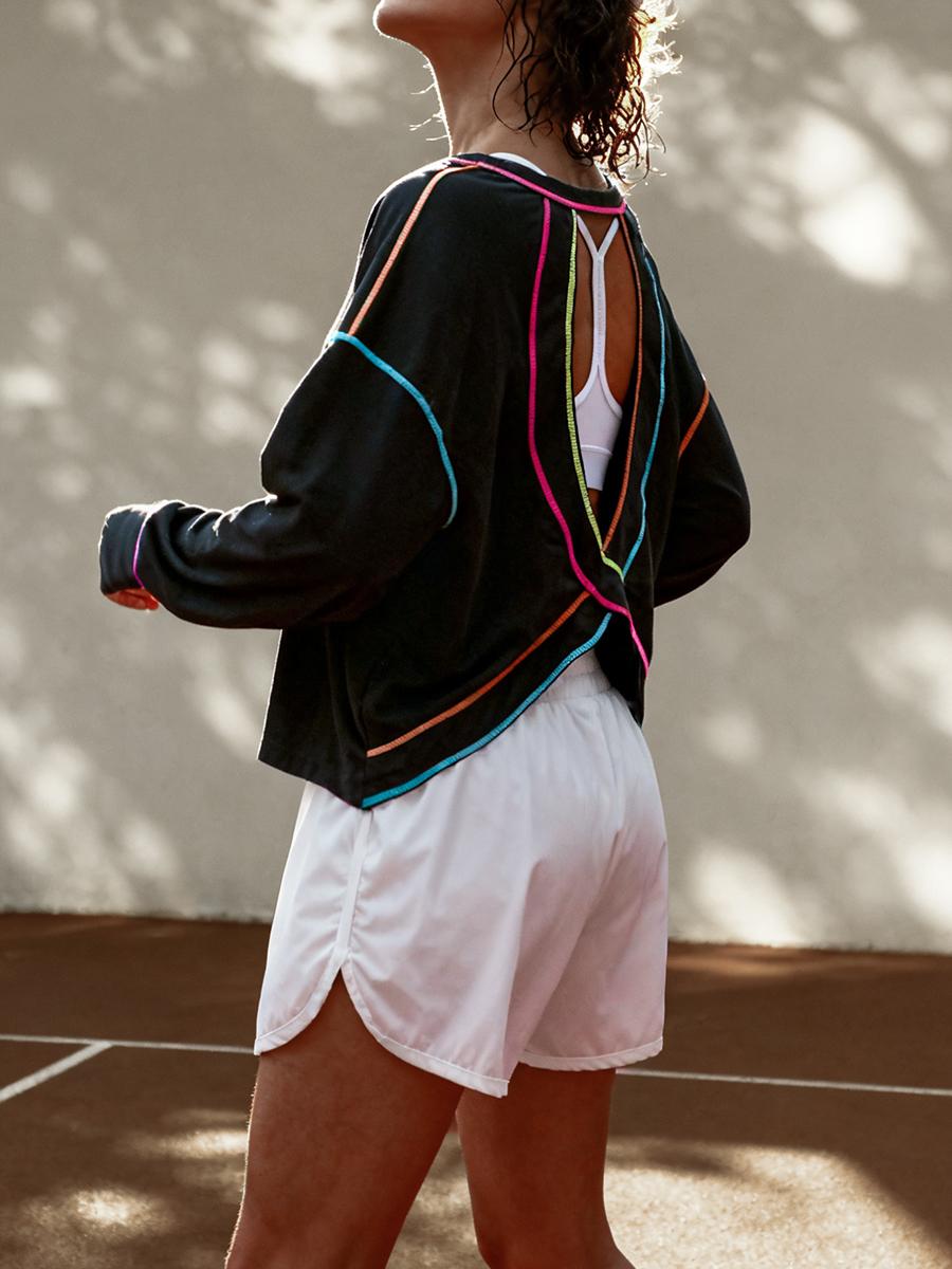 Popvil Cotton Open Back Workout Loose Fit Shirt, Neon Stitching, Soft & Light-weight Activewear, Gym Shirt, Thumb Hole Sports Shirt, Moisture-Wicking Running Shirt Popvil Cotton Open Back Workout Loose Fit Shirt, Neon Stitching, Soft & Light-weight Activewear, Gym Shirt, Thumb Hole Sports Shirt, Moisture-Wicking Running Shirt