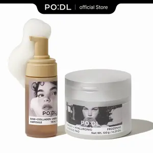[PODL] Cooling & Calming Duo | Soothing Hydration Routine | Collagen Bubble Serum + Barley Hyaluronic Frozen Essence Toner Pads