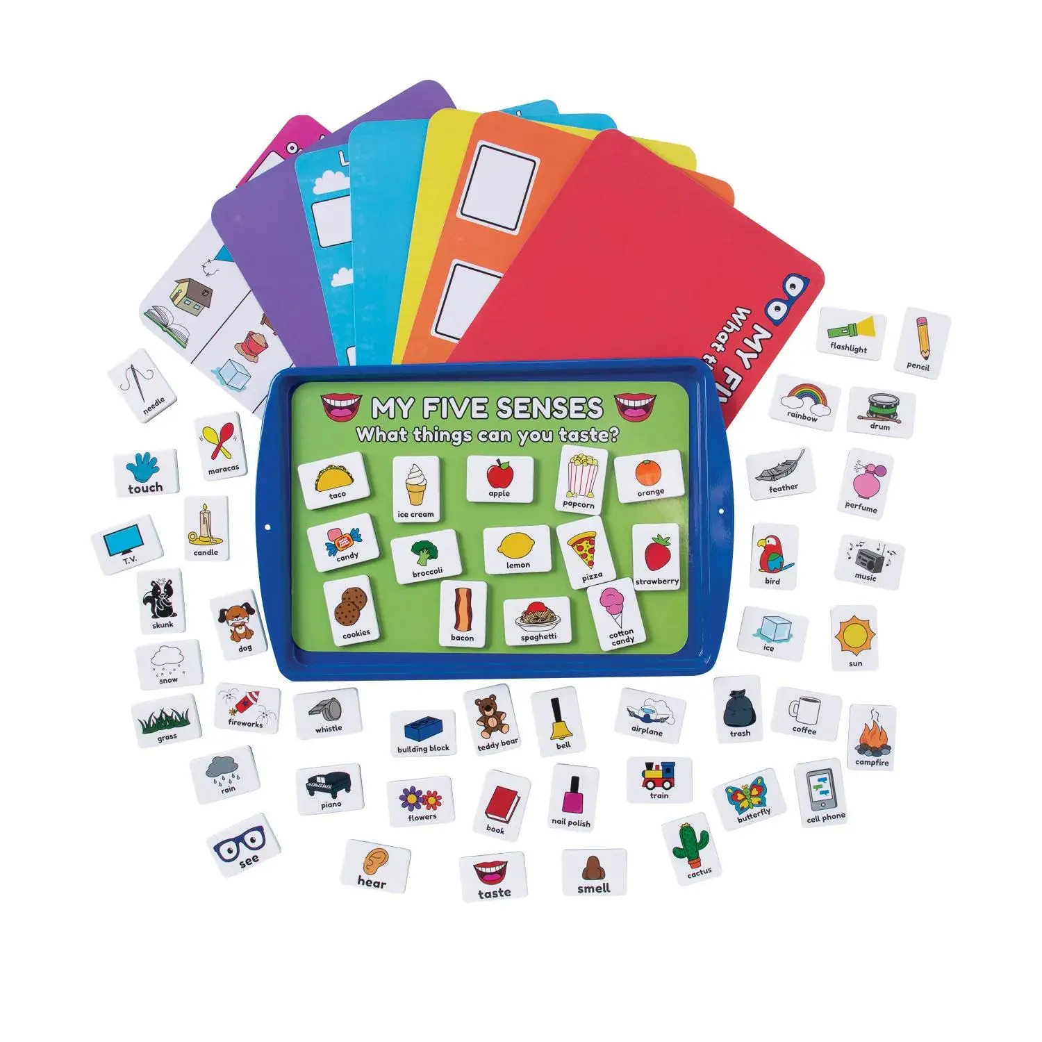 8 1/2" x 12 1/2" Five Senses Magnetic Activity Mats & Magnets Set - 63 Pc.