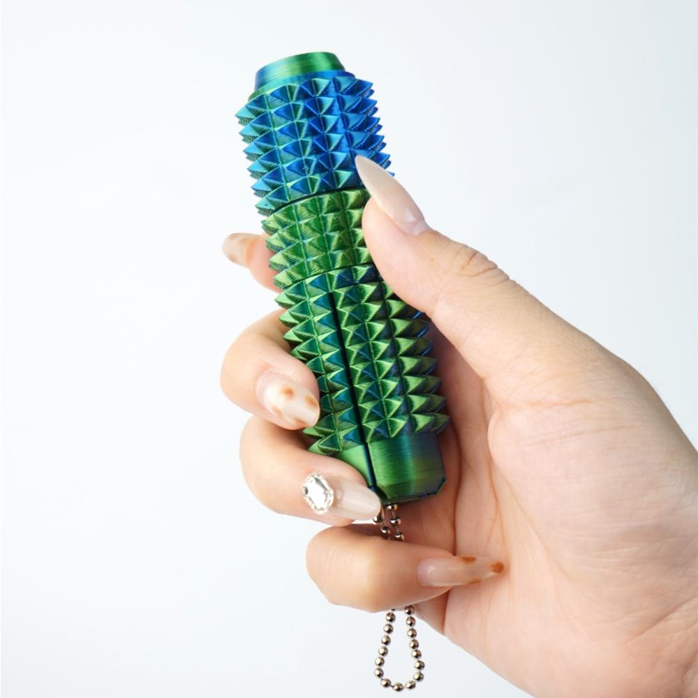 Little Ouchies  Grippie 5-in-1 Design for Stress Relief, Button Clicks, Spinners, Portable Stim Tool,Spiky Grippie Stim, 3D Printed Toys Pain Stim Fidget, Pocket Mini Fidget Toy for Adults Novelty Gifts,Grippie stim keychain