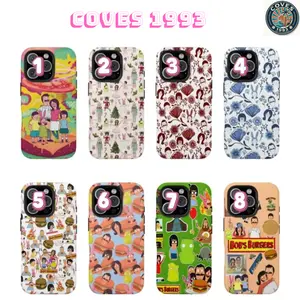 [Free Gift 5pc Sticker] Bob's Burger Phone Case, Cartoon Family Fan Art Cover, Durable Dual-Layer Tough Protective Casing for iPhone 17 16 15 14 13 12 11 Pro Max