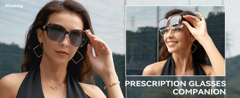 Meeloog Polarized Fit Over Glasses Sunglasses for Women Men Square Oversized Lightweight TR90 Frame TRAC Lens UV400 Protection ST2106 Trendy Beach Eyewear