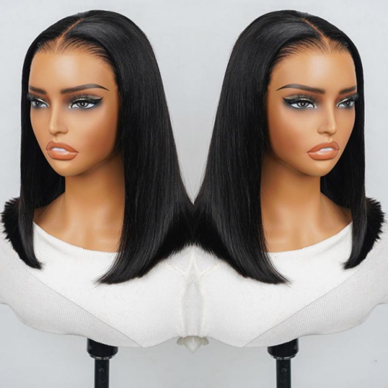 West Kiss Ready Go Pre Cut Glueless Bob Wig Straight Lace Front Human Hair Wig Pre Bleached Pre Plucked With Baby Hair FebruaryFaves