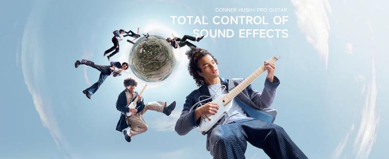 Donner HUSH-I PRO Acoustic-Electric Travel Guitar Kit with Sound Effects Donner HUSH-I PRO Acoustic-Electric Travel Guitar Kit with Sound Effects