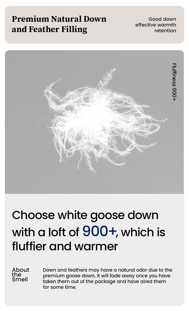 APSMILE Luxurious Goose Down Feather Comforter Duvet Insert Ultra Soft Fluffy Lightweight All Season Down Comforter Super Warmth Hotel Collection Bedding Sleeping Lightweight Cozy Blanket TikTokShopBlackFriday