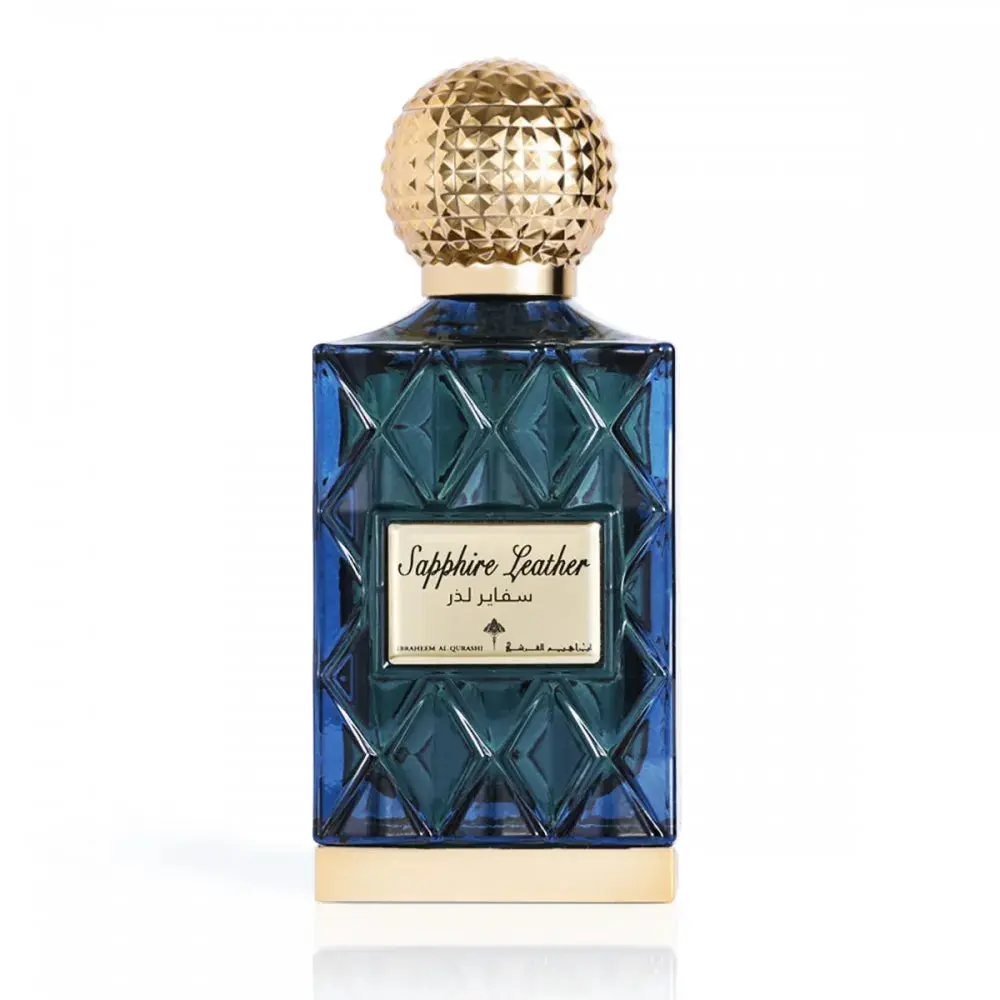 Sapphire Leather Eau de Parfum, Aromatic Woody Unisex Fragrance with Notes of Spicy Amber, Ginger, and Leather, 75ml, Herbal