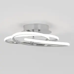 Swirl Butterfly LED contemporary flush mount light