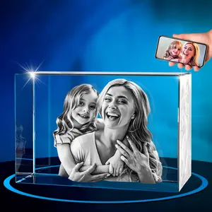 ArtPix 3D Crystal Photo, Personalized Gifts for Women, Wife, Her, Him, Men, Husband, Grandma, Great Customized Gift With Your Own Photo, Custom Glass 3D Laser Etched Picture Wedding