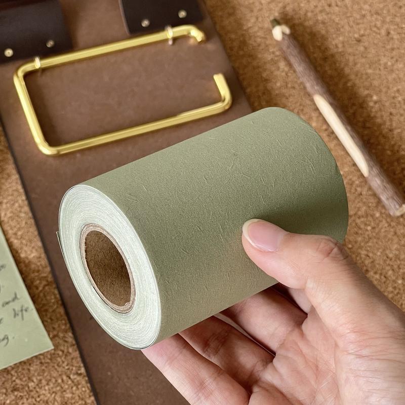 MUNBYN  Vintage Wooden Sticky Note Holder Board, Hanging Roll Paper Note Pad with 1 Paper Roll & 1 Wooden Pen  Desktop Organizer for Home, Office, or Study