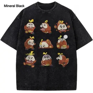 Vintage Style 9 Grid Fuecoco Shirt – Cute Monster Emotion Tee