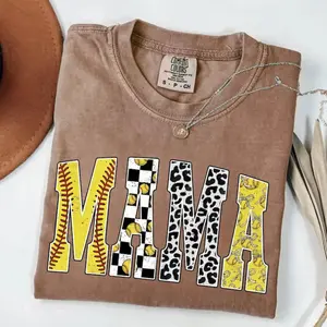 Comfort Colors Softball Mama Shirt, Softball Mom Game Day Tee, Softball Season Shirt, Sports Mom Gift, Cute Softball Mama Top