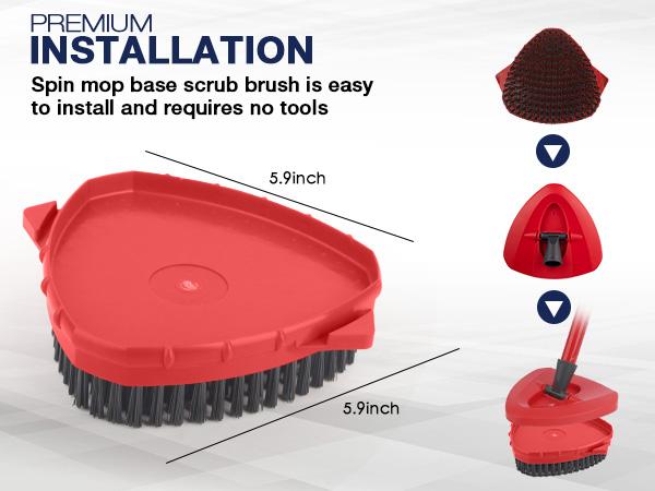 Spin Mop Scrub Brush Head for O-Cedar EasyWring Spin Mop 1 Tank System. Hard Bristle Brush Head.Mop Replacement Heads Microfiber