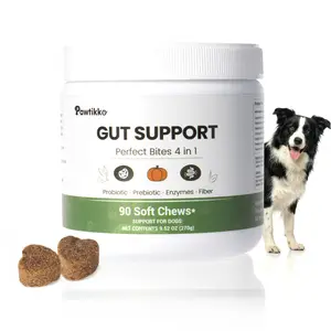 Probiotics for Dogs – Dog Probiotic Supplement with Prebiotics, Postbiotics & Digestive Enzymes, Gut Health & Digestive Support Soft Chews, Chicken Flavor, 90 Count