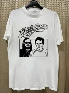 Steely Dan Vintage White T-Shirt, Urban Street Style Vintage Good Graphic Tee Unisex Cotton Top, Y2K Grunge Aesthetic, Trendy T-Shirt, Casual Daily Wear, Gift T-Shirt Top Menswear Womenswear Streetwear