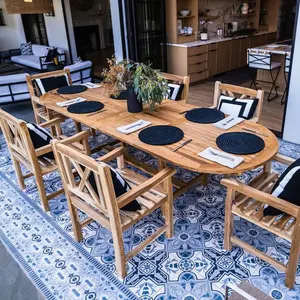 Åre Natural Teak Outdoor Patio Dining Chair with Arm Rests