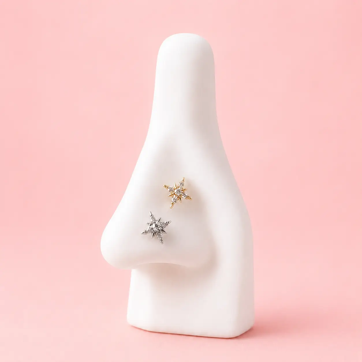 *Customize* Titanium Starburt Nose Ring/ Labret