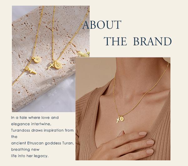 Turandoss 14K Gold Plated Cross Initial Necklace – A-Z Letter Disc Pendant, Dainty Faith Jewelry Valentine's Day & Birthday Gifts for Women and Girls Turandoss 14K Gold Plated Cross Initial Necklace – A-Z Letter Disc Pendant, Dainty Faith Jewelry Valentine's Day & Birthday Gifts for Women and Girls