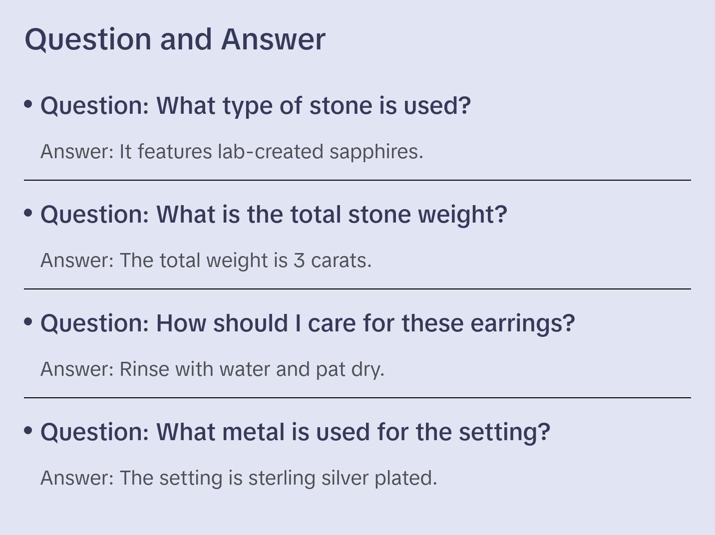 3 ct Lab-grown Sapphire Earring Studs - Flower buds Style with Sterling Silver