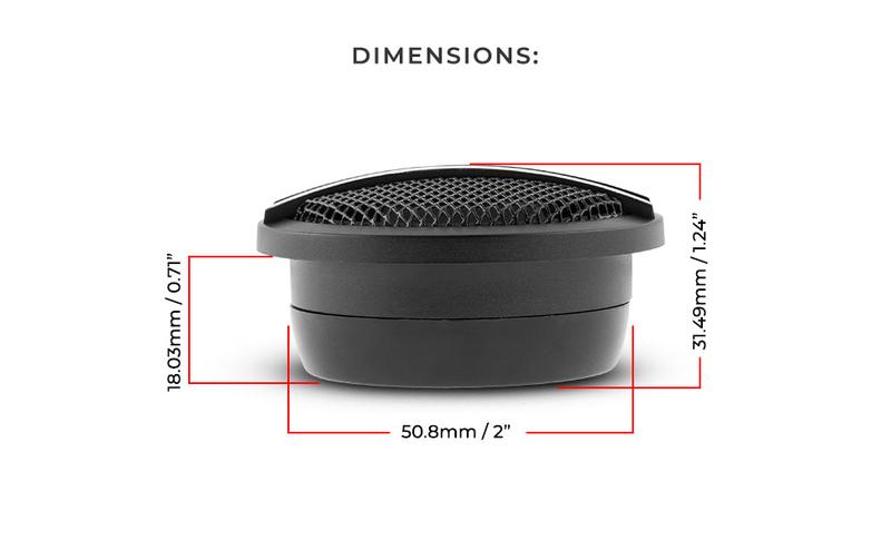 TX1 2" PEI Dome Ferrite Tweeter 0.5" VC 200 Watts