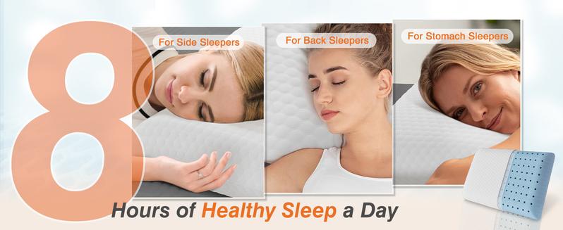 Standard Size Memory Foam Pillow, Soft and Comfortable Bed Pillow for Side Sleepers - Cooling Hotel Pillow with Removable Washable Cover, 24" x 16" Standard Size Memory Foam Pillow, Soft and Comfortable Bed Pillow for Side Sleepers - Cooling Hotel Pillow with Removable Washable Cover, 24" x 16"